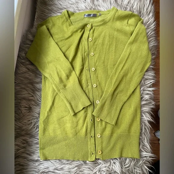 mak Sweaters Pea Avocado Green Cardigan Sweater Poshmark